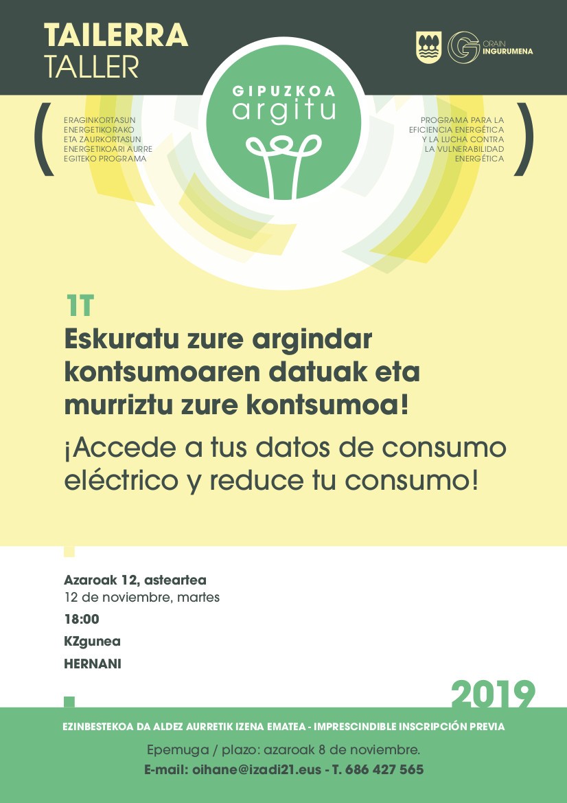 Argindarraren kontsumoa kontrolatzeko, saioa
