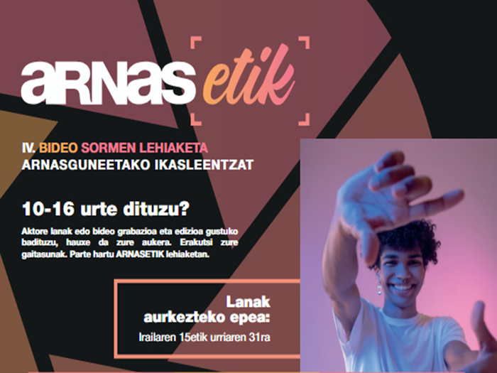 Abian da aurtengo Arnasetik bideo-sormen lehiaketa