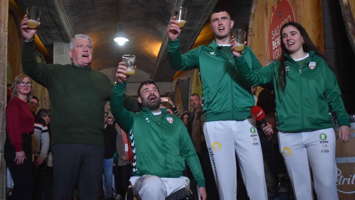 Sagardoaren eta pelotaren arteko 'tratu' historikoa berrituta, hasi da txotx garaia!