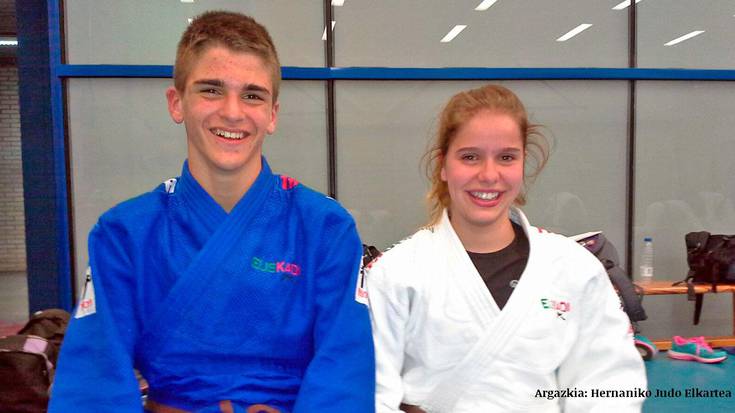 Intza Etxeberria eta Xabat Lopez judokak, Valentzian