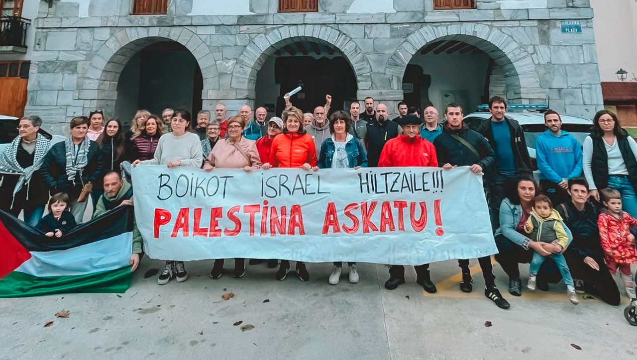 Palestinaren aldeko aldarria ozen,  Goizuetan ere