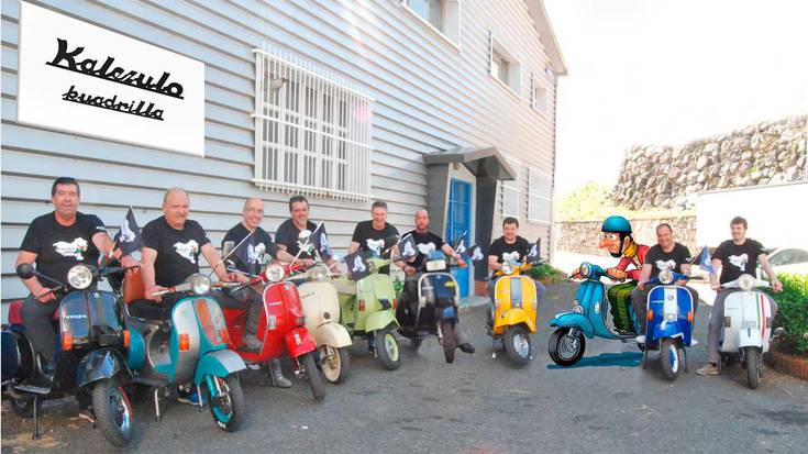 Santiagoko Bidea egingo dute ereñotzuarrek, vespa zaharretan
