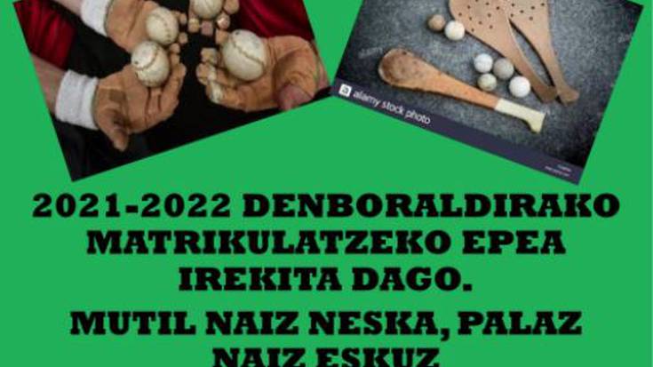 Zabalik,  matrikulazio epea