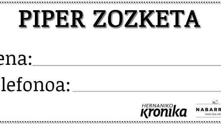 Irakurleen artean, piperrak zozketan