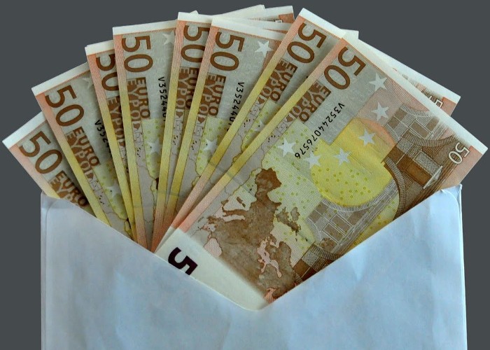 700 euroko sobrea, galduta