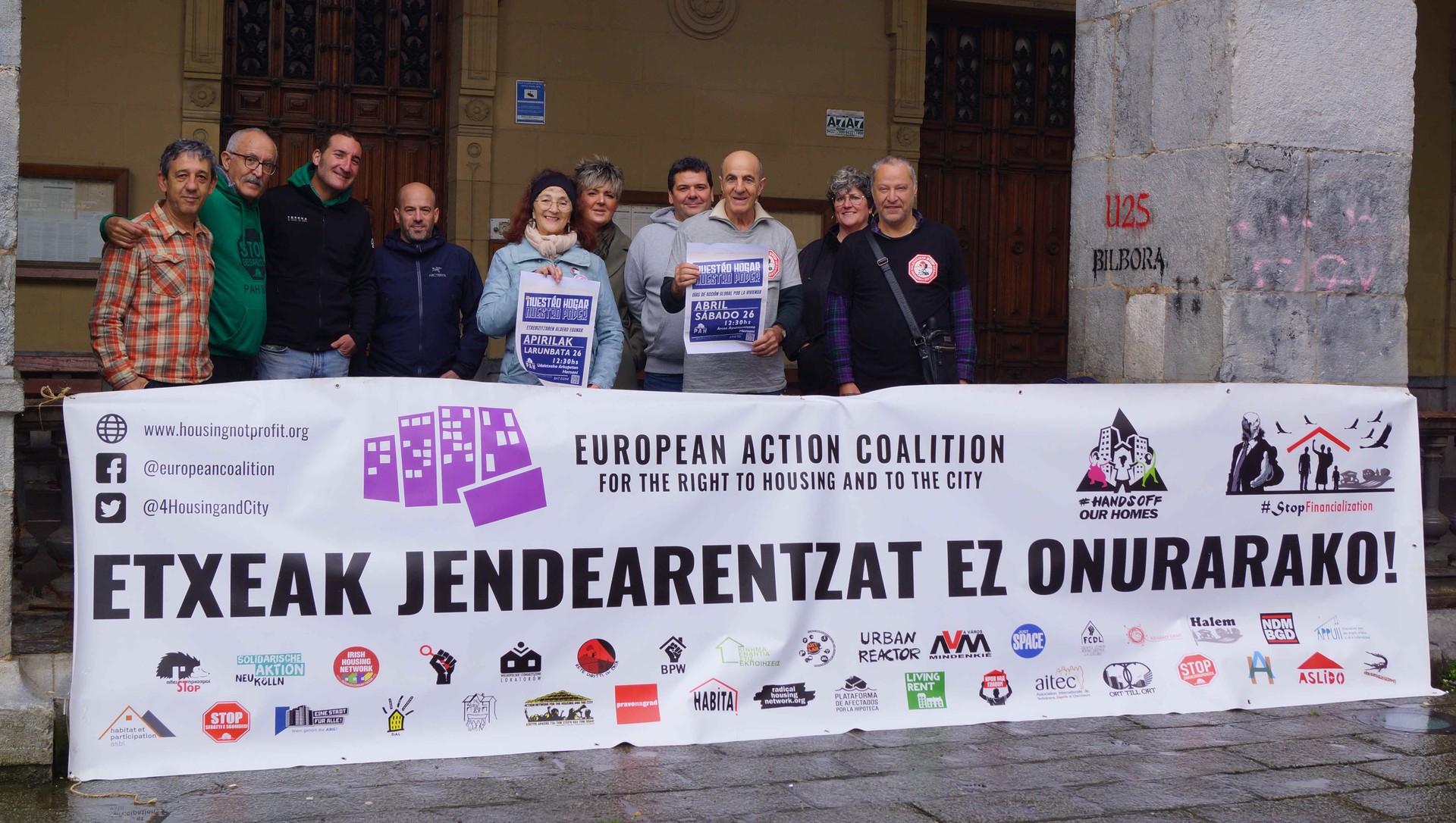 Etxebizitzaren Aldeko Egunekin bat eginda, Hernaniko Kaleratzeak Stop