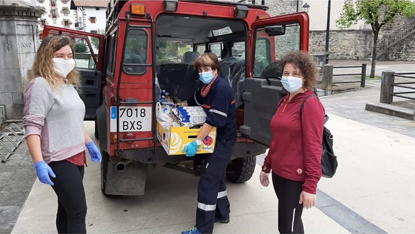 Elikagaien banaketa egin dute, Astigarragan eta Goizuetan ere