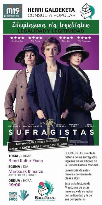 Sufragistas Pelikula (Zilegitasuna eta legalitatea)