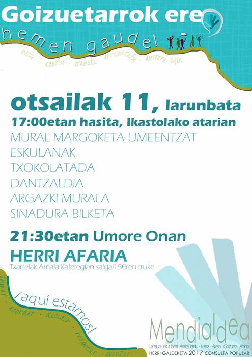Mendialdeko herri galdeketaren aldeko festa, Goizuetan