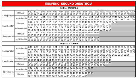RENFEk neguko tren ordutegi berria jarri du martxan. 