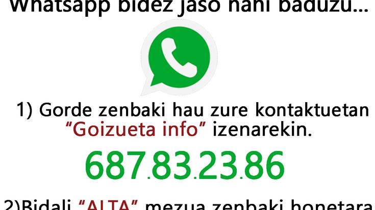 Goizueta info itxita, udako oporrengatik