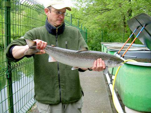 Aurtengo lehenengo izokina 
Urumean gora dijoa, 3,40 kg-ko pieza