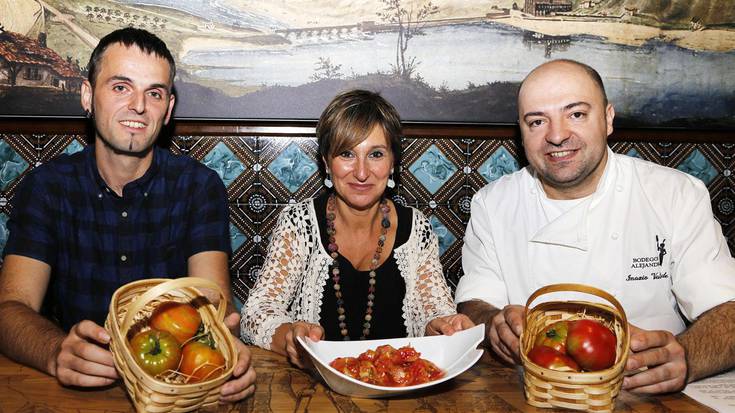 Karabelekoko tomate ekologikoak, Donostiako Bodegon Alejandron
