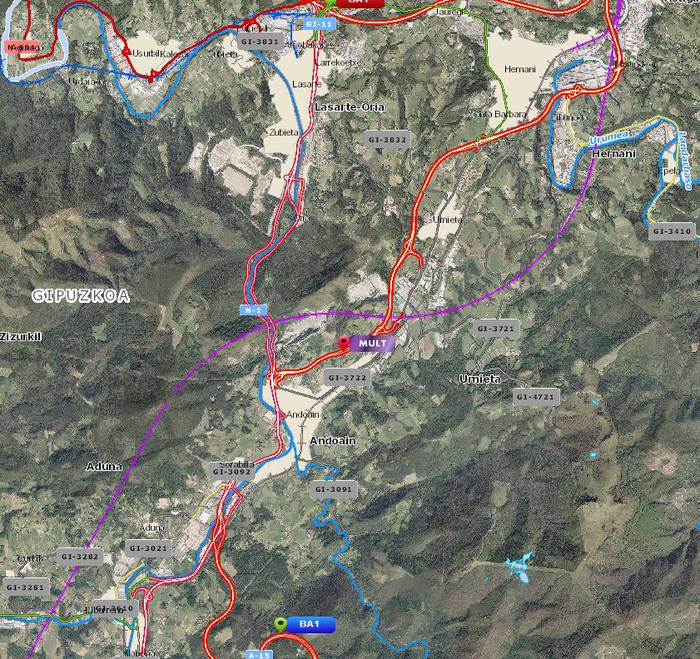 Auto ilara luzea izan da A-15 errepidean, Andoaingo noranzkoan