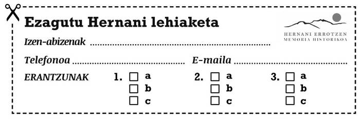 Hernaniren inguruko ezagutza erakusteko, lehiaketa berriro