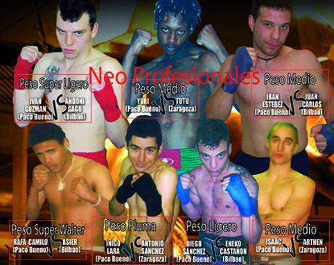 Boxeo eta kick boxing borrokaldiak izan ziren atzo kiroldegian. 
