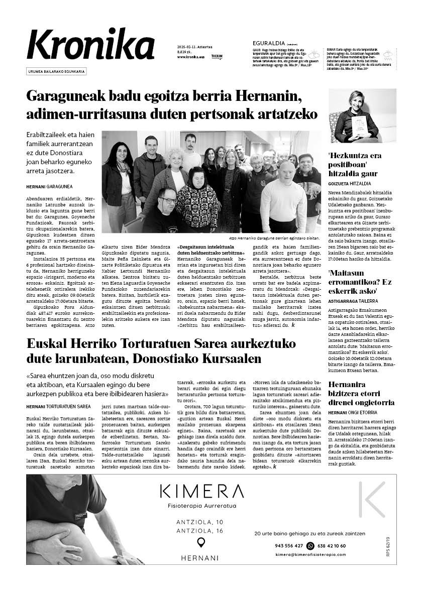 Arazo teknikoak medio Kronika beranduago iritsi da banaketa lekuetara