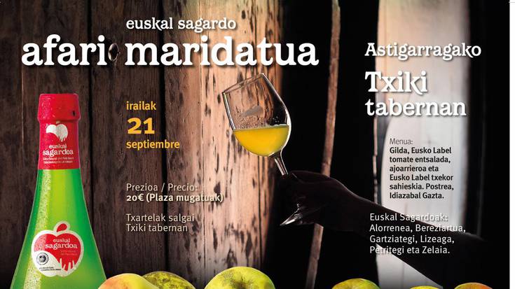 Txiki tabernan afaria, Euskal Sagardoarekin