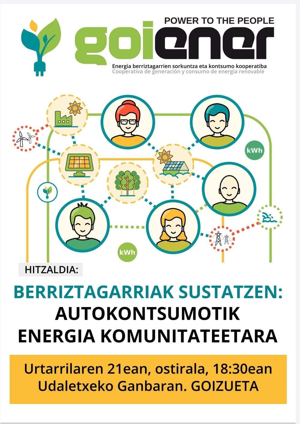 Energia komunitateen bueltan  hitzaldia izanen da ostiralean, ganbaran