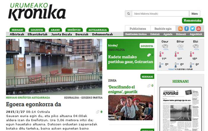 Urtebete, Urumea bailarako oihartzuna izaten