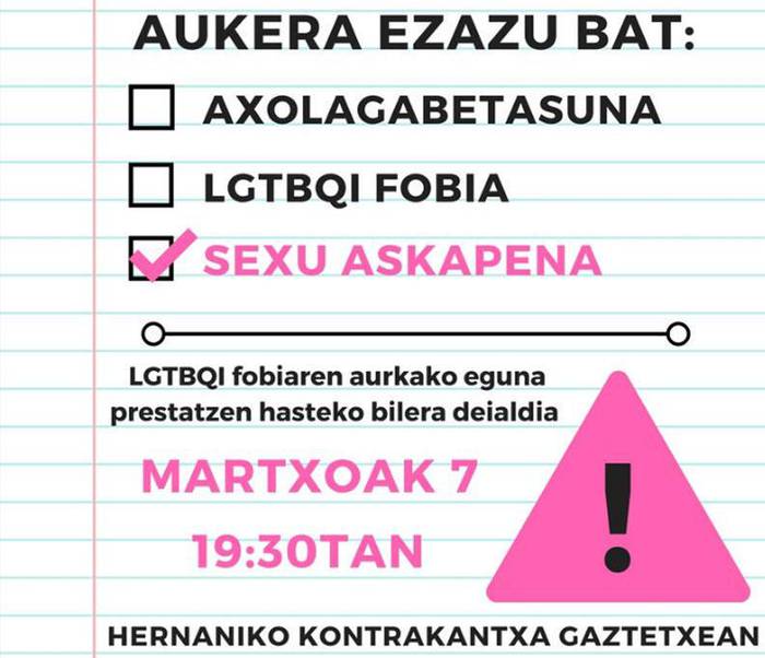Bilera bihar, sexu askapenaz