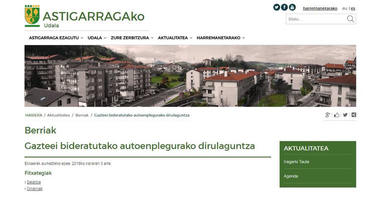 Negozioak martxan jartzeko laguntzak, gazteei